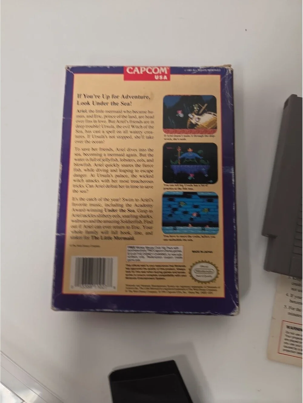 Capcom Disney's The Little Mermaid Nintendo NES CIB Complete w Manual 1991